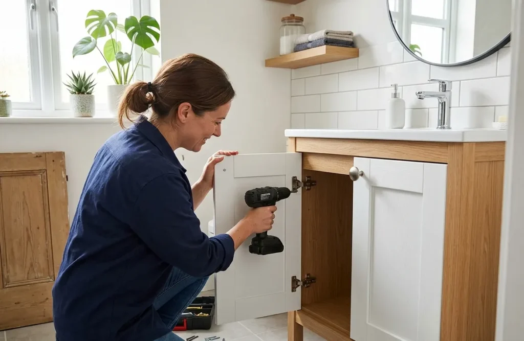 changer la porte de meuble de salle de bain