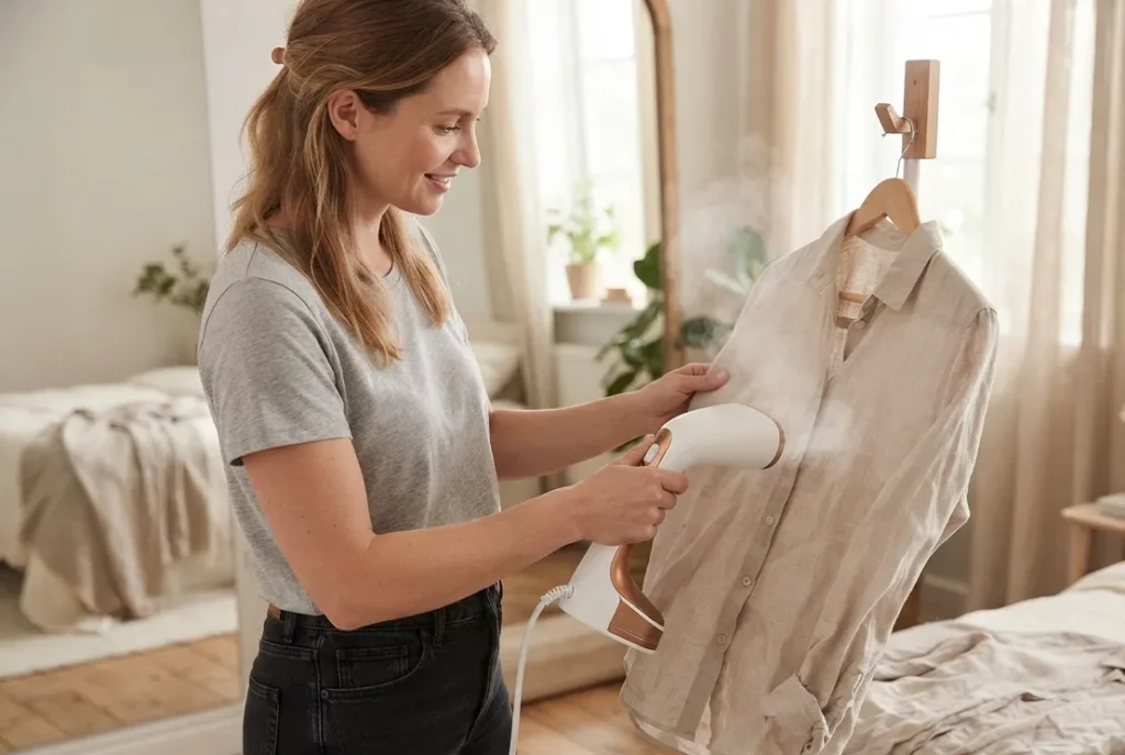 défroisser vêtements sans fer